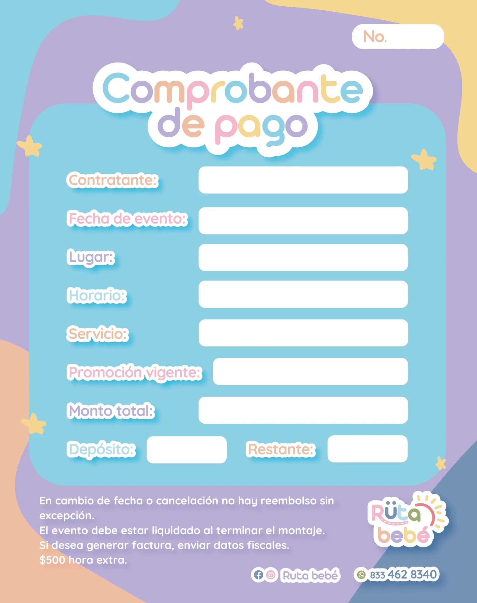 Rüta Bebé — Comprobante de pago