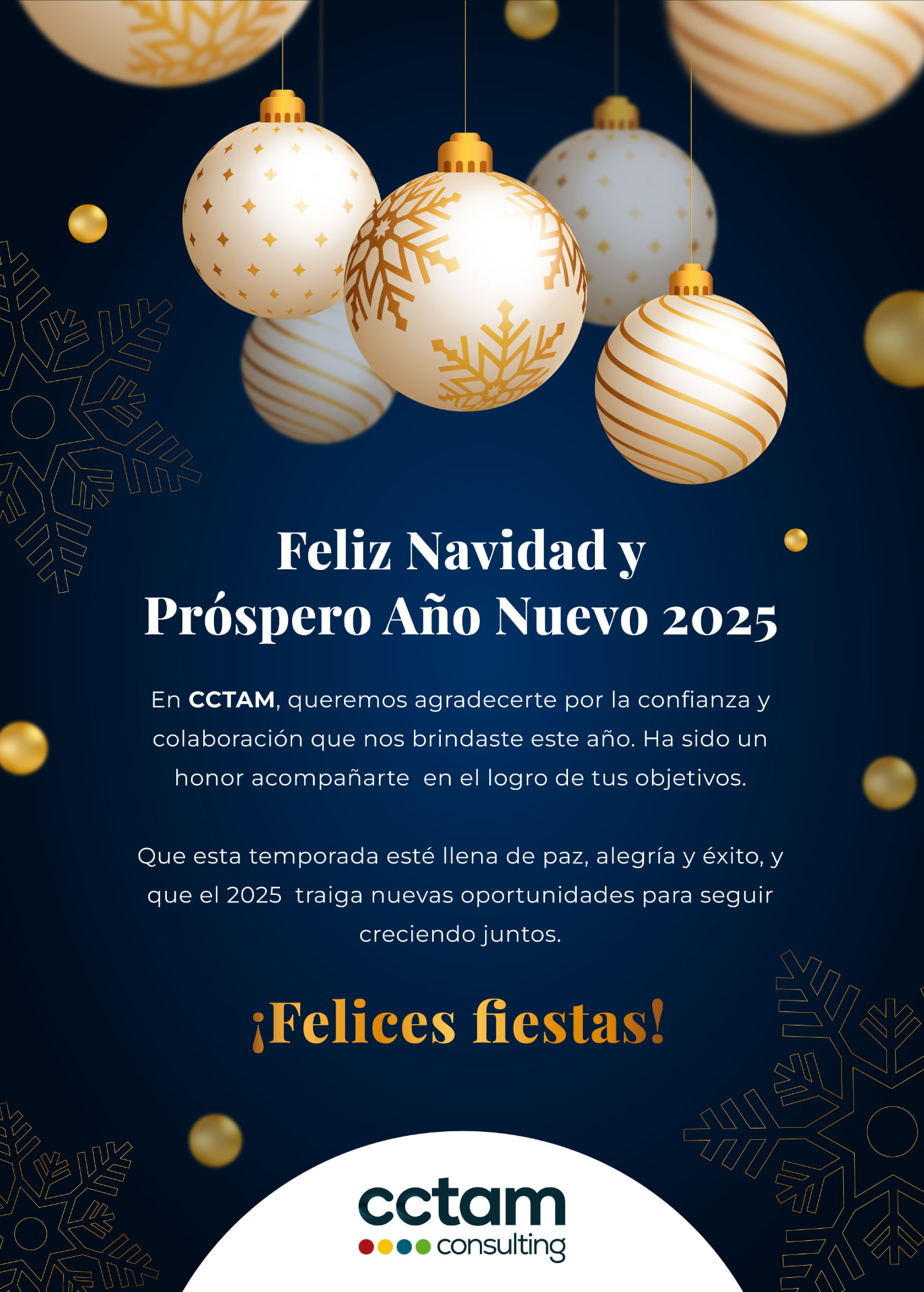 CCTAM Consulting — Felicitación de Navidad y Año Nuevo